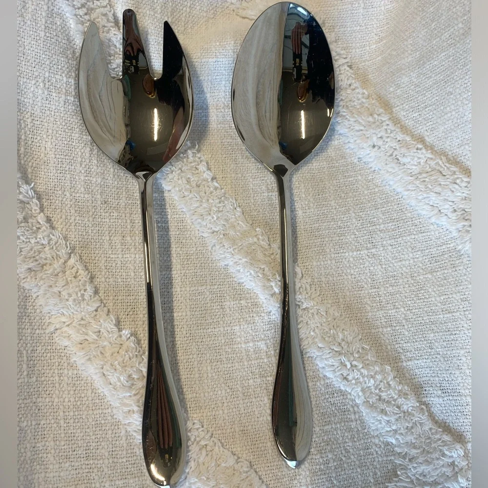 Elegant Silver Large Serving Utensil Set by Dansk